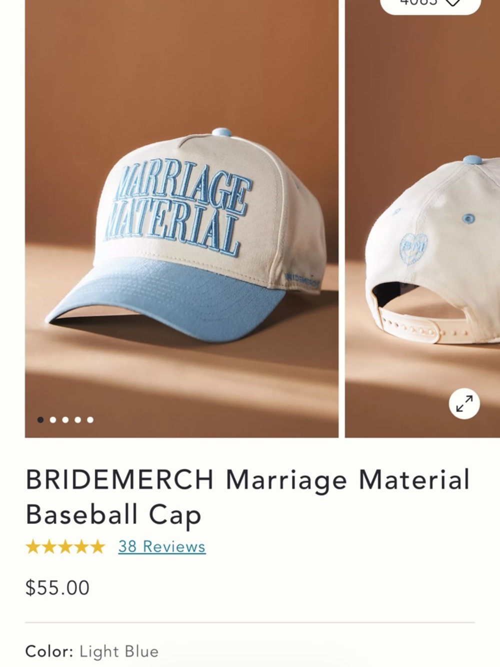 BRIDEMERCH Marriage Material Baseball Cap